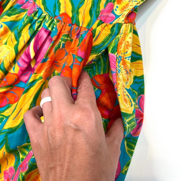 Donna Wilsons Designs | Vintage 80s-90s Floral Tropical Dress Size S - Picture 3 of 6